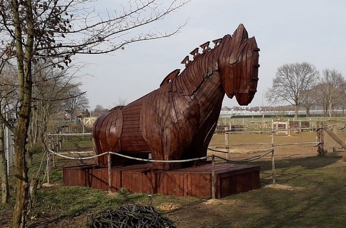 Wooden trojan horse