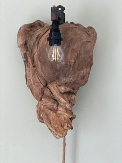 Wall light driftwood